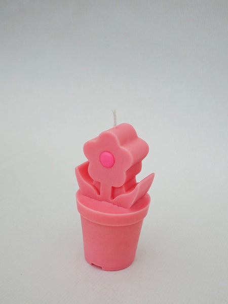 The Flowerpot Candle - Pink