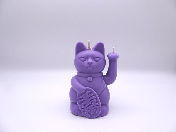 The Lucky Cat Candle - Lilac