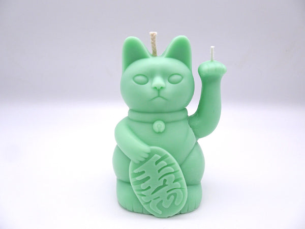 The Lucky Cat Candle - Green